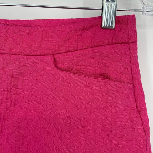 Zara Hot Pink Mini Skirt Medium Full Zipper - Picture 5 of 7